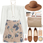 A fashion look from February 2016 featuring off the shoulder crop top, floral skirt and loafer flats. Browse and shop related looks.