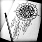 Dreamcatcher drawing bohemian hippie drawing: 