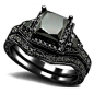 Black Gold Engagement Ring