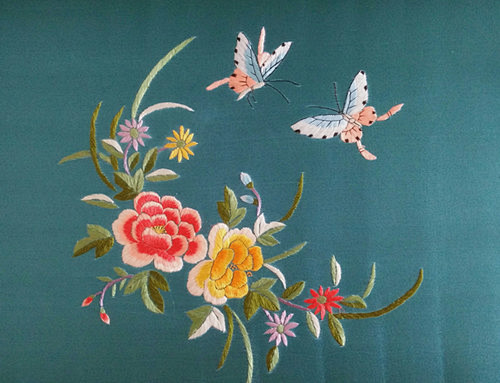 缎面手工刺绣京绣花蝶牡丹花绣纯手工绣包装饰装裱精美京绣绣片淘宝网