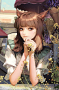 #FF14# 是@竹墨繁漪 太太画的猫娘! 太少女了OTZ好看到原地暴毙