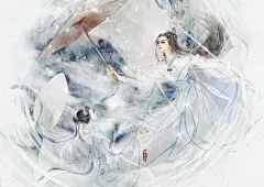是劫是缘，镜花水月_鸦青染__插画师作品_涂鸦王国gracg.com