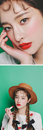LOVE 3CE GLOSSY LIP STICK #PICNICKER : 다홍빛 레드의 리얼 앵두 입술 ^3^  앵두 같은 내 입술 예쁘기도 하지요 ♪