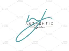 NJ签名标志模板向量.