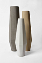 Vases-Three-browns-faceted Vases-Three-browns-faceted