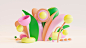 3d rendering of spring background