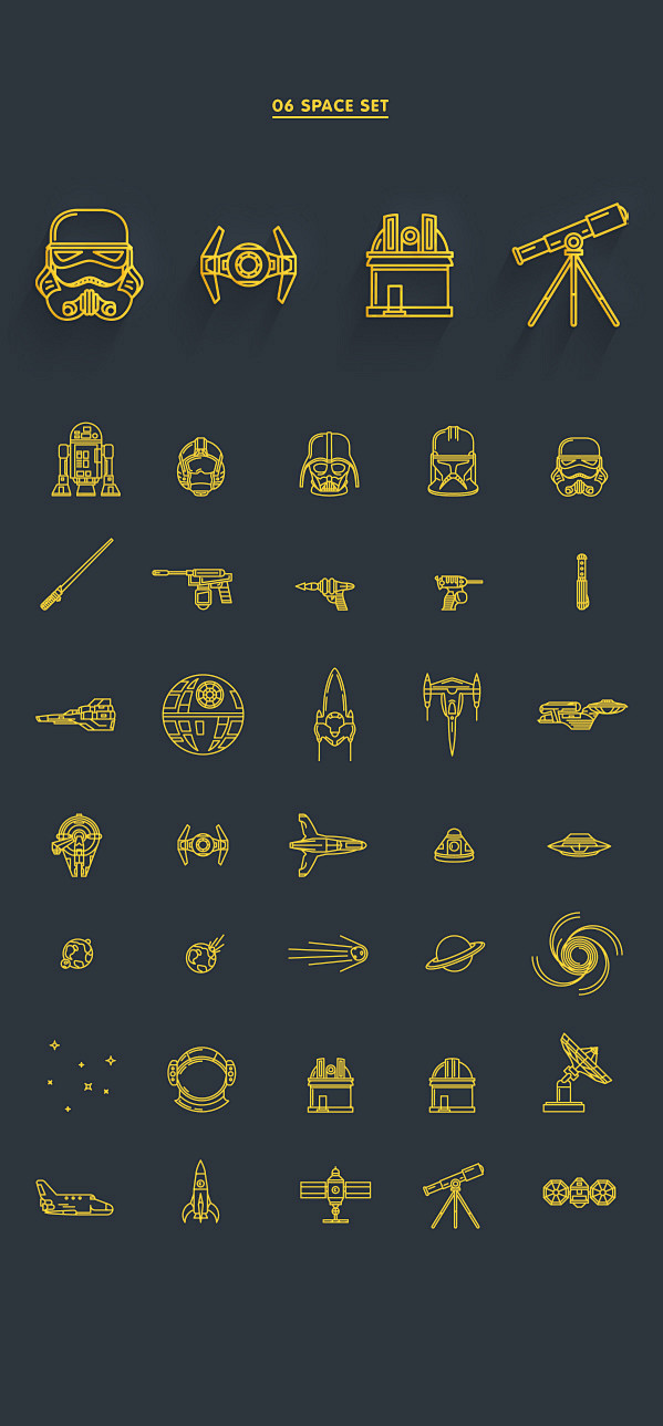 EIGHT LINE ICON SETS...