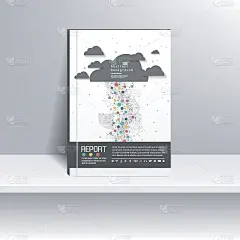 矢量设计封面报告年度传单海报