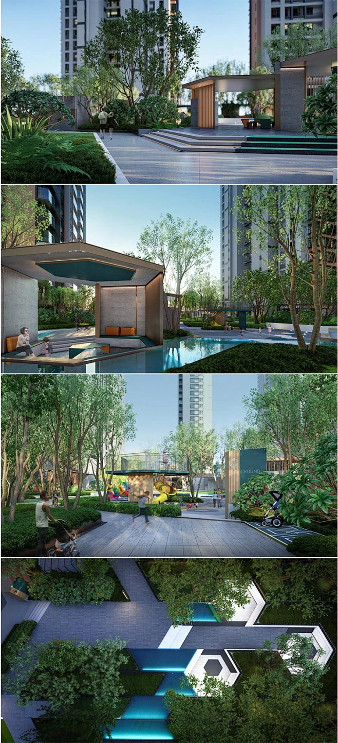 2022超新现代大区景观文本折线小区文本上海高端住宅景观方案文本-花瓣网