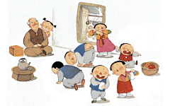 旎娜插画采集到中国儿童插画
