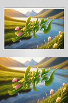 AI数字艺术立春立体字艺术字