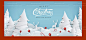 雪地圣诞节插画圣诞老人圣诞树横幅Banner电商主图背景矢量VI素材-淘宝网