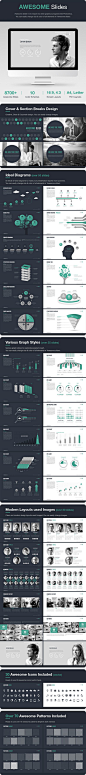 Awesome Slides - Business Powerpoint Templates design / graph / pattern / icon / keynote / infographic