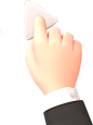 触控播放 卡通3D手势 PNG免抠图