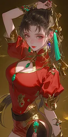 古风游戏人物素材 敦煌配色