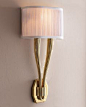 Polished Brass Sconce at Horchow.