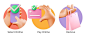 Online shopping and delivery icon set with 3d handy hands in colorful circles 手