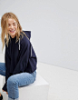 Pull&Bear Piped Crop Hoodie at asos.com : Discover Fashion Online