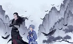 天行九歌超话#天行九歌##古风插画#
壁纸九宫格完结撒花基本每一张都调整过，每张都有自己的主色调，除了韩非老哥，怎么调都不满意，就酱紫吧滚去画春节贺图了

@天行九歌官方微博 @天行九歌超话菌 @秦时天九粉丝团 ​​​​