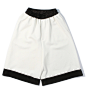 FEATHER PANELLED SHORTS - FEATHER