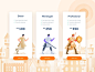 UI Exploration for Pricing Page warriors vector ui soldier plant pricing page plan pricing knight illustration design character