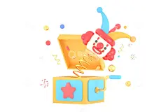 3D立体愚人节盒子小丑高清模板免费下载-趣麦麦图