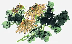 写意菊花_新图网 https://ixintu.com 水墨国画 写意 国画花卉 手绘花草 国粹 宣纸画 手绘装饰