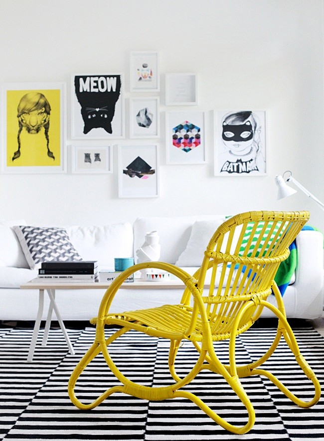living room yellow w...