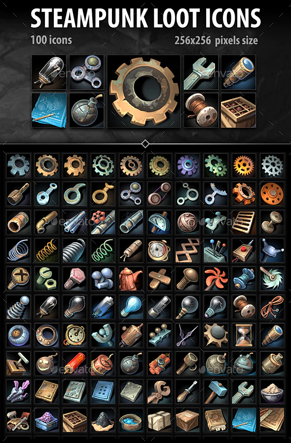 Steampunk Loot Icons