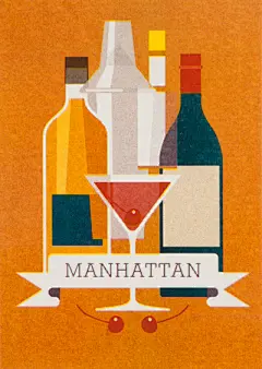 Happy hour : Five postcards of five classic cocktails. Cheers!Riso-printed.