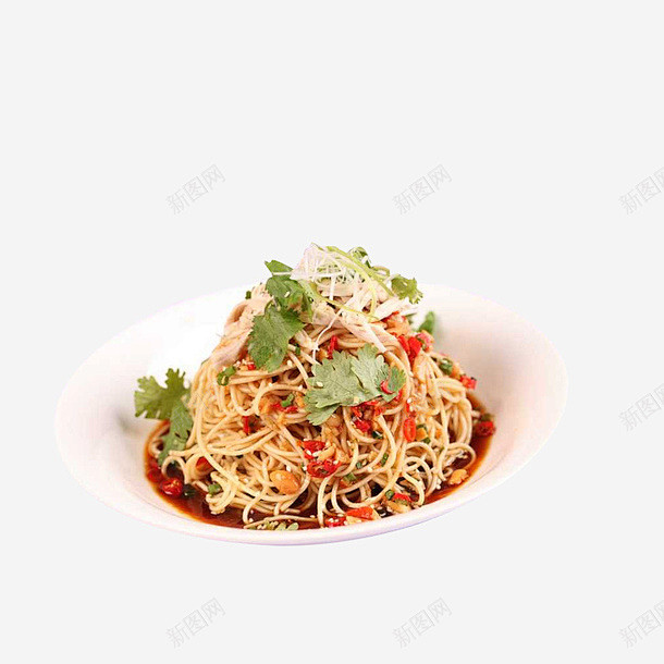 香菜鸡丝凉面食品餐饮高清素材 页面 设计...