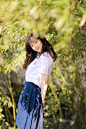 温心月光采集校园美女