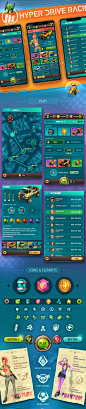 HYPER DRIVE RACING Mobile Game UI : HYPER DRIVE RACING Mobile Game Concept