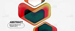 矢量3d箭头几何组成，抽象背景的业务或技术演示，互联网海报或网页小册子封面，壁纸