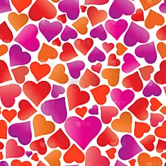 无缝图案与心形。