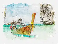船 泰国船 泰国 安达曼 海 甲米 岛 户外的 景观