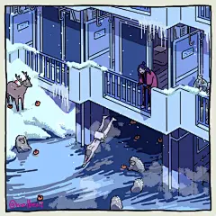 家门口即是温泉，接近生活的梦想

作者：malbeni  #适合独自旅行的地方#  #插画# ​​​​