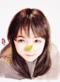 〔 水彩美人 〕 白岫 绘