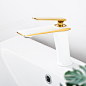 50.34US $ 37% OFF|Basin Faucets White and Gold Brass Faucet Bathroom Sink Faucet Single Handle Deck Mounted Toilet Hot And Cold Mixer Water Tap|Basin Faucets|   - AliExpress : Smarter Shopping, Better Living!  Aliexpress.com