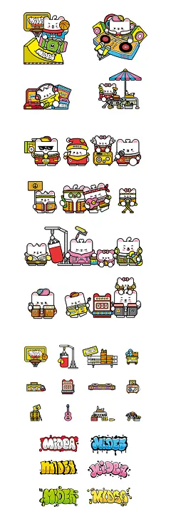 ai IP Midea 卡通形象 商业插画 字体设计 插画 插画延展 涂鸦 矢量