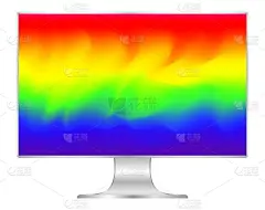 模拟彩色电脑和壁纸，平板显示器具有多色生动全屏，PC显示数字宽屏和超薄，彩色艺术4k现代屏幕，显示器