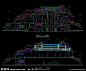 cad假山跌水立面图源文件