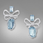 VanLeles Diamonds Available at @modaoperandi our Lyla's Bow Collection, one-of-a-kind earrings featuring 12 carats of fine Brazilian aquamarine and 1.50 carats of scintillating diamonds.: 