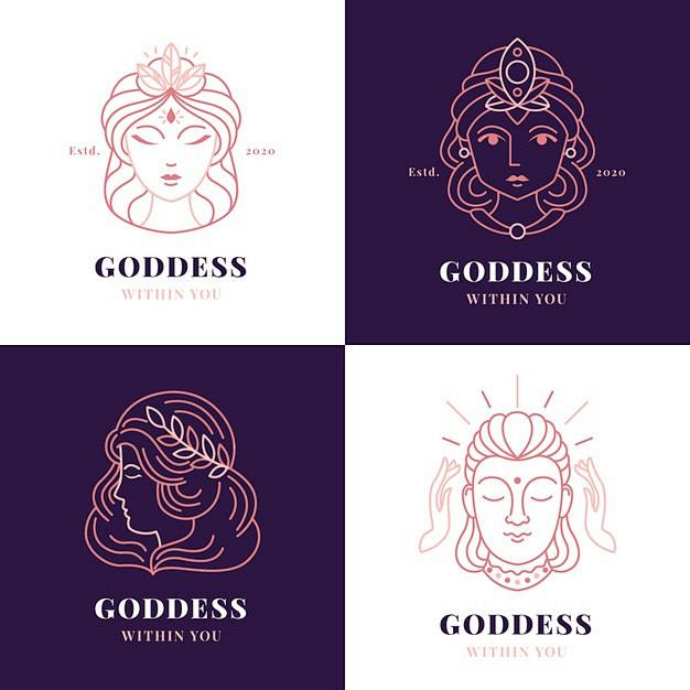 女神女人logo标志矢量图素材