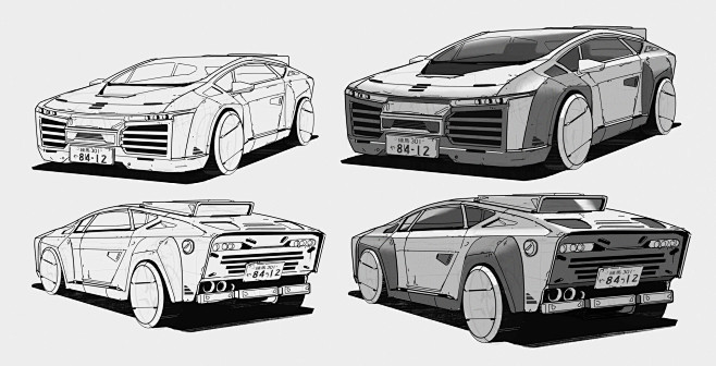 Retro-Cyberpunk cars...