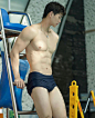 Photo by Coatboy Studio หนุ่มน่ากอด on June 24, 2023. May be an image of 1 person, biceps, body building and pool.