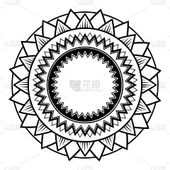 矢量,黑白图片,曼荼罗,装饰品,华丽的,贺卡,对称,纺织品,绘画插图,圆形