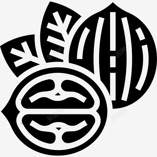 核桃健康食品32填充图标 平面电商 创意素材-花瓣网