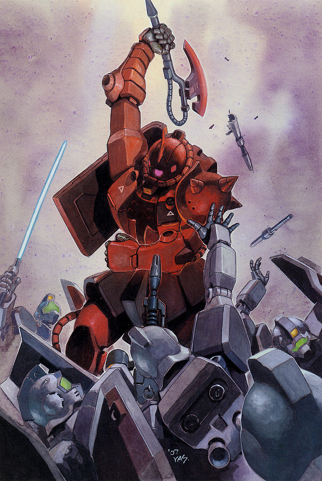 插画有点像scm扎古byyoshikazuyasuhiko分享微博puresenseart