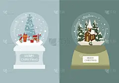雪花球,天气,图标集,可爱的,壁纸,雪,杉树,问候,复古